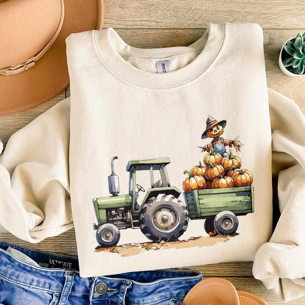 Fall Tractor PNG, Sublimation Designs - 300 DPI Design for T-Shirt