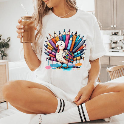 Thankful Teacher PNG, Thanksgiving Turkey Teacher - 300 DPI Design for