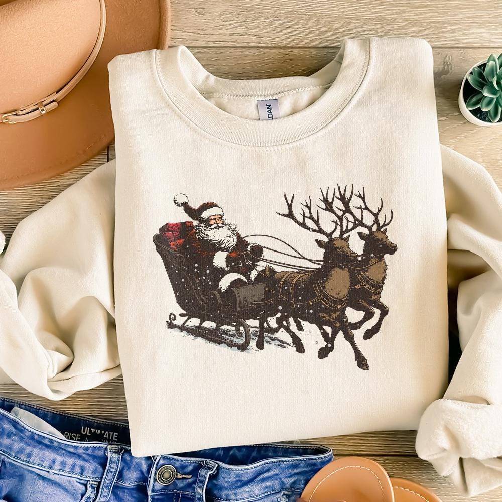 Santa Western Christmas PNG, Sublimation Design - 300 DPI Design for