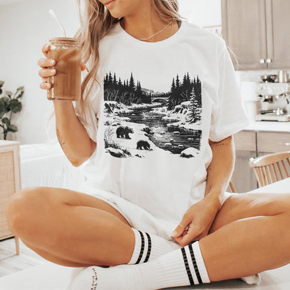 Grizzly Bear Clipart, Bear PNG - 300 DPI Design for T-Shirt