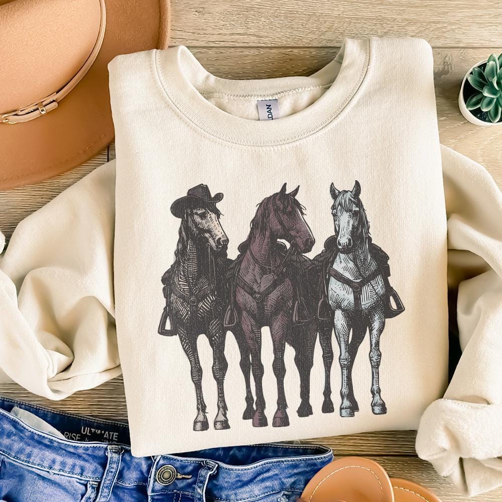 Western Horse PNG, Western Sublimation - 300 DPI Design for T-Shirt