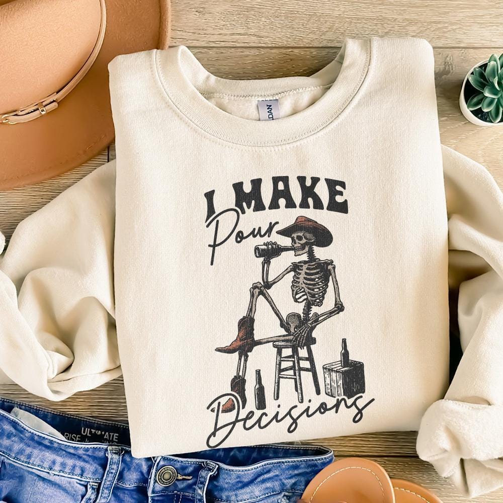 I make Pour Decisions PNG, Vintage Art - 300 DPI Design for T-Shirt