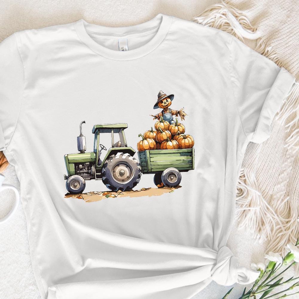 Fall Tractor PNG, Sublimation Designs - 300 DPI Design for T-Shirt