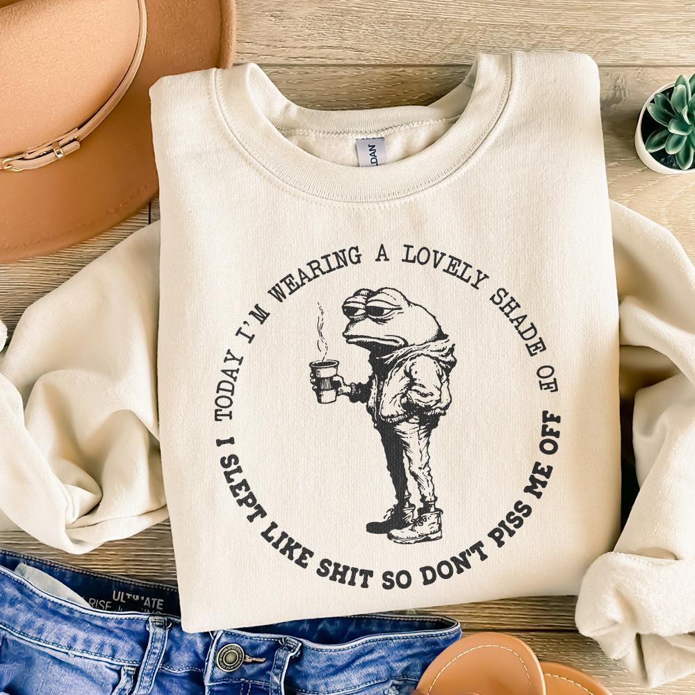 Sarcastic I Slept Like Shit, Don't Piss Me Off - 300 DPI Design for T-Shirt