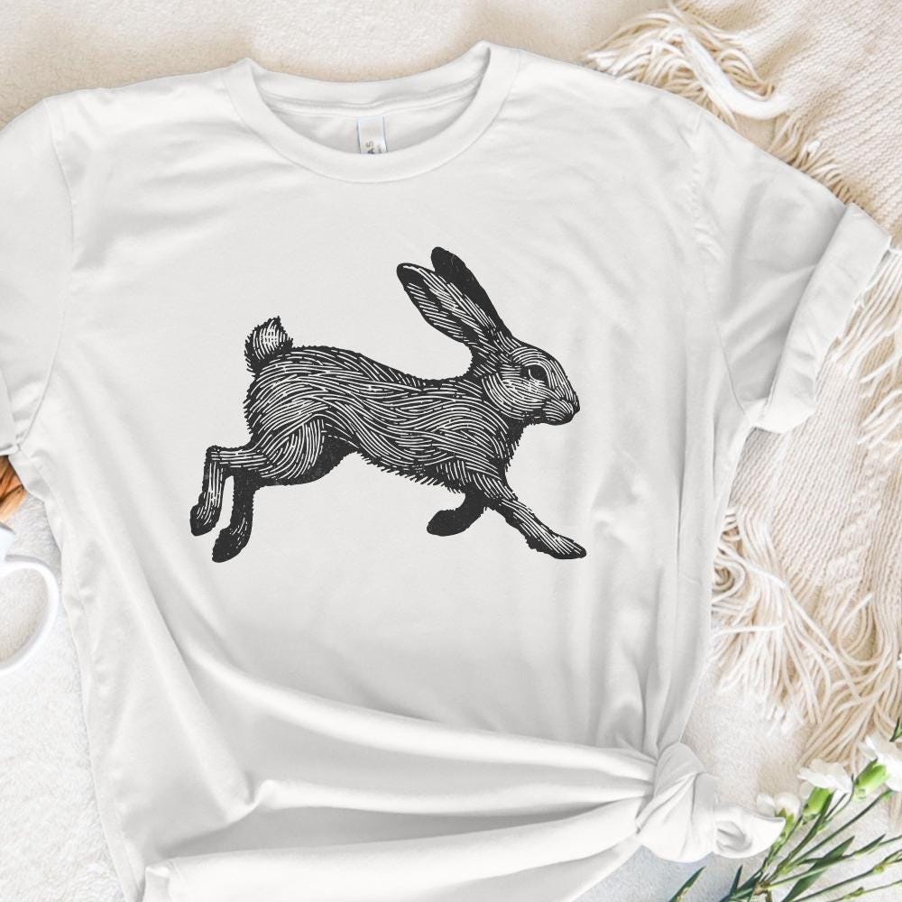 Cute Bunny Sillhouette Png, Adult Easter Png - 300 DPI Design for T-Shirt