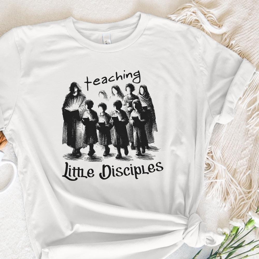 Teach Tiny Disciples png PNG, Christian Teacher Digital Download - 300