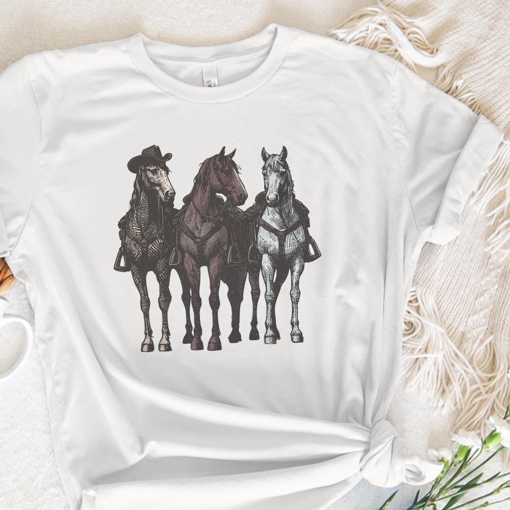 Western Horse PNG, Western Sublimation - 300 DPI Design for T-Shirt