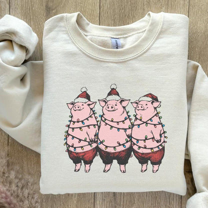 Christmas Pig Png, Merry Christmas PNG - 300 DPI Design for T-Shirt