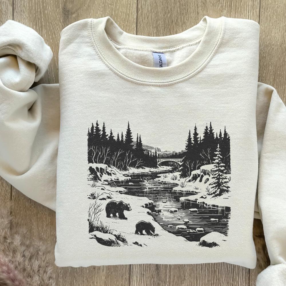 Grizzly Bear Clipart, Bear PNG - 300 DPI Design for T-Shirt