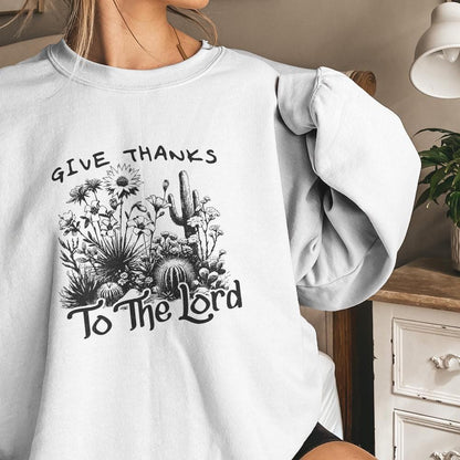 Give Thanks to Lord PNG, Fall Pumpkin Thanksgiving PNG - 300 DPI Design