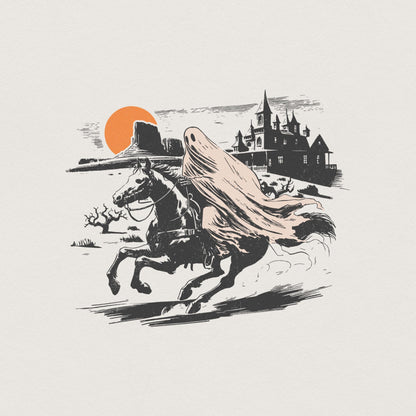 Cowboy Ghost Horse PNG, Halloween Shirt Digital Download - 300 DPI Design