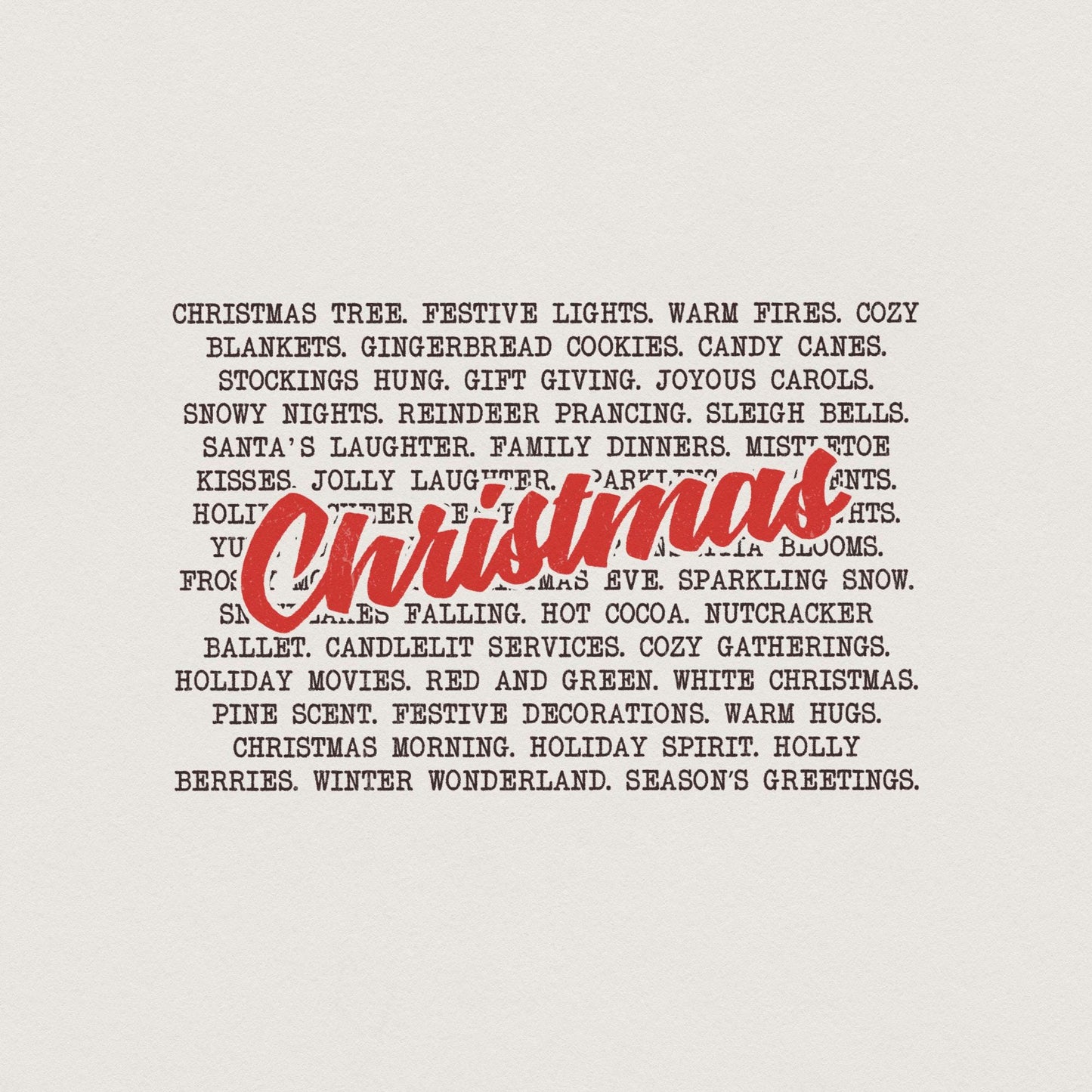 Christmas Words PNG, Merry Christmas png - 300 DPI Design for T-Shirt