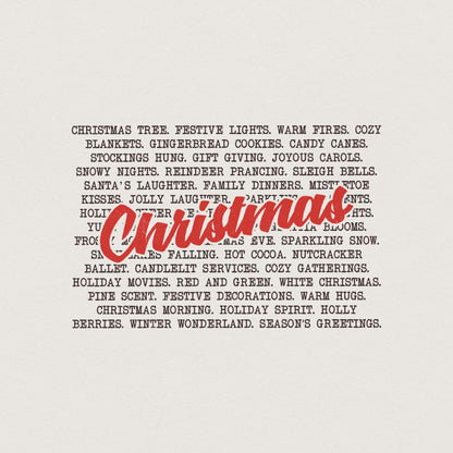 Christmas Words PNG, Merry Christmas png - 300 DPI Design for T-Shirt