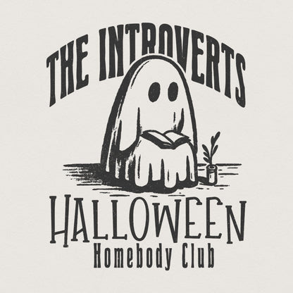 Vintage Halloween Homebody Club PNG, Retro Mid Century Modern Introvert