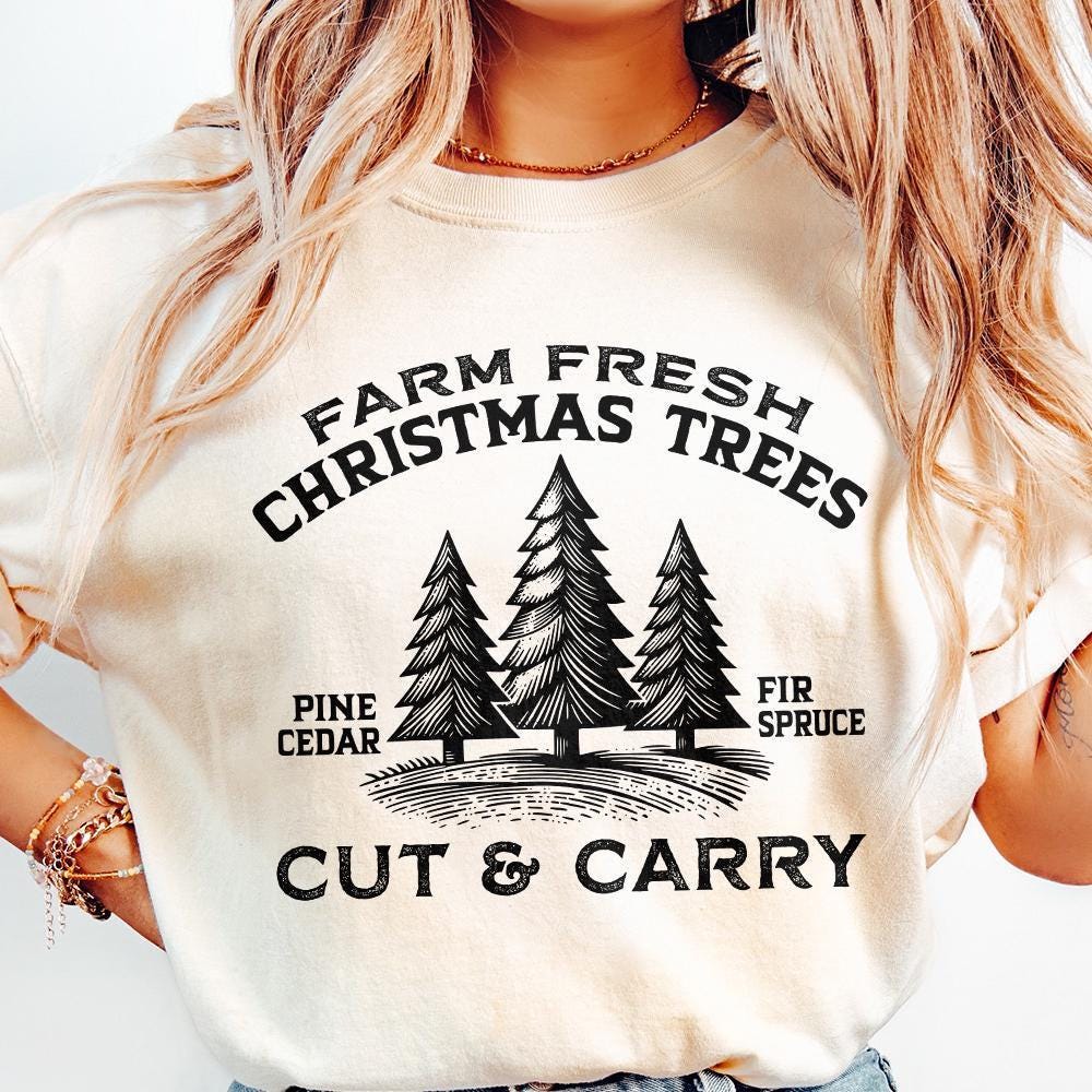 Farm Fresh Christmas Tree PNG, Merry Christmas Png - 300 DPI Design for