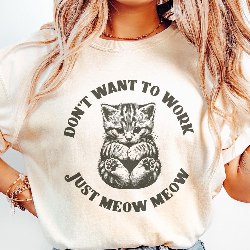 Just Meow Meow Funny Cat PNG, Trendy png - 300 DPI Design for T-Shirt