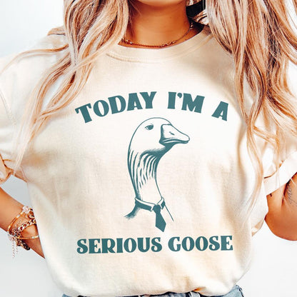 Serious Goose PNG, Silly Goose Era - 300 DPI Design for T-Shirt