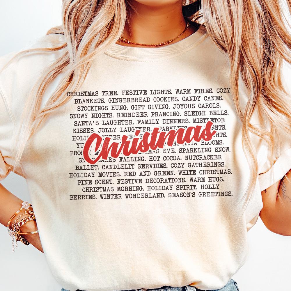 Christmas Words PNG, Merry Christmas png - 300 DPI Design for T-Shirt