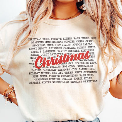 Christmas Words PNG, Merry Christmas png - 300 DPI Design for T-Shirt