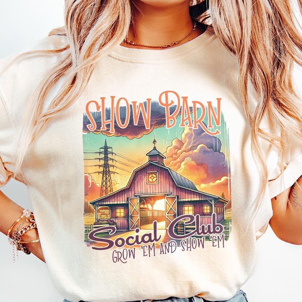 Show Barn Social Club PNG, Stock Show PNG - 300 DPI Design for T-Shirt