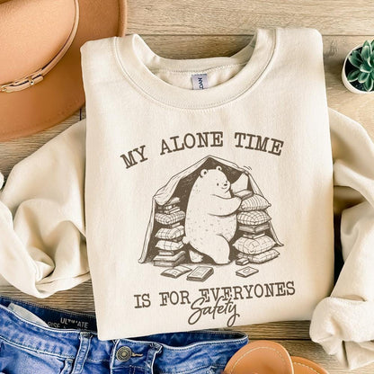 My Alone Time Is For Everyone's Safety PNG, Trendy Vintage Angel Design -