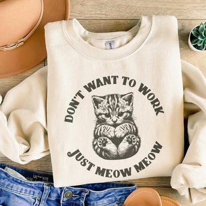 Just Meow Meow Funny Cat PNG, Trendy png - 300 DPI Design for T-Shirt