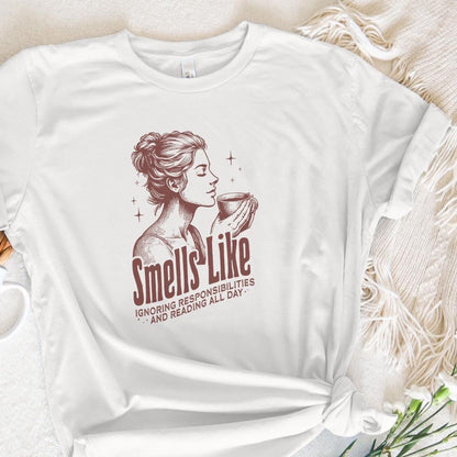 Smells like Reading Books PNG, Vintage Christmas Book Lover Design - 300