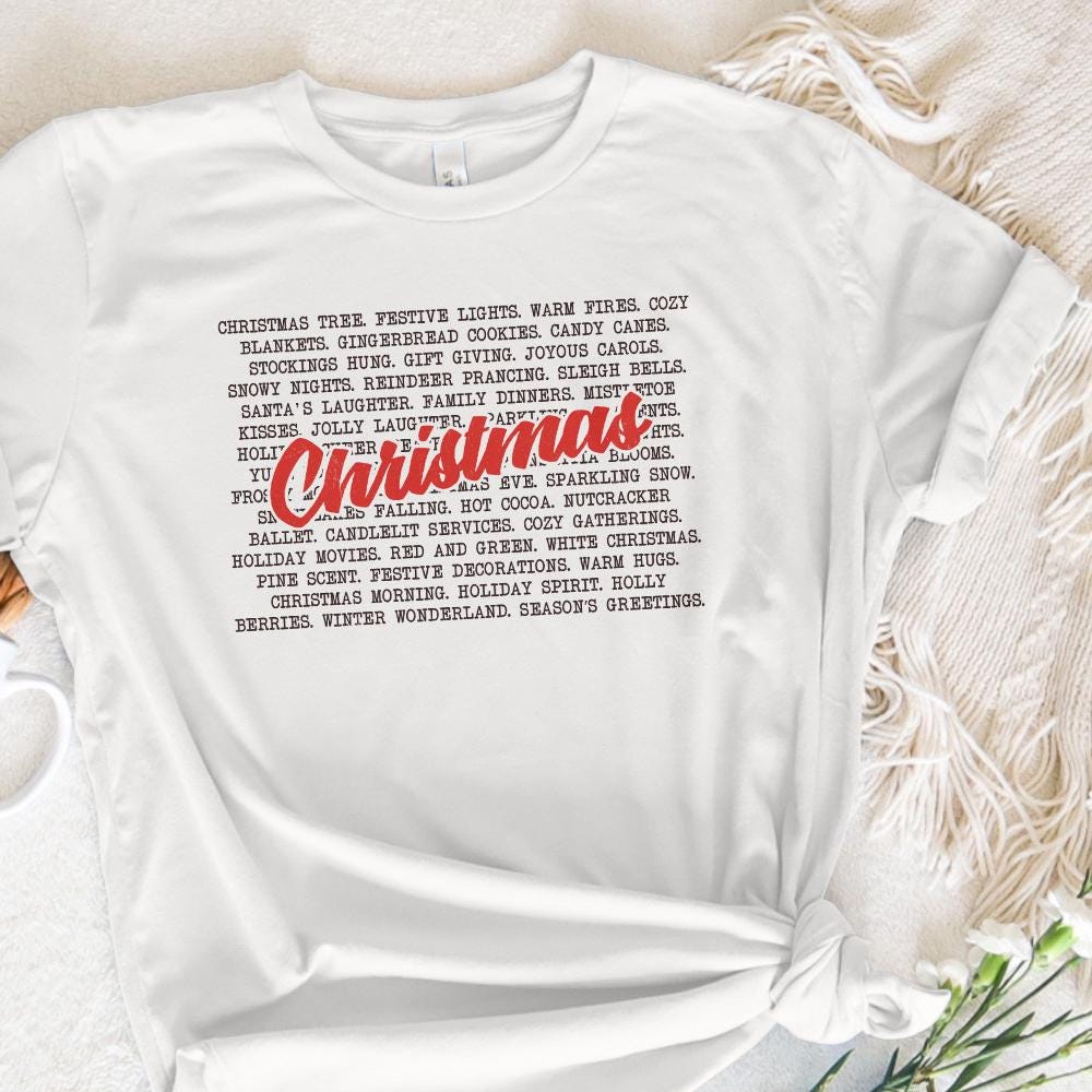 Christmas Words PNG, Merry Christmas png - 300 DPI Design for T-Shirt
