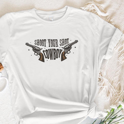 Shoot Your Shot Cowboy Digital Download, Western PNG Design - 300 DPI