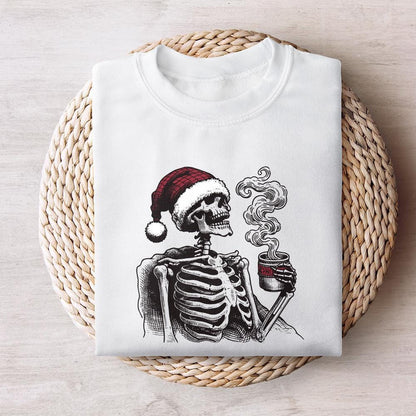 Spooky Christmas PNG, Skeleton Christmas Funny PNG - 300 DPI Design for