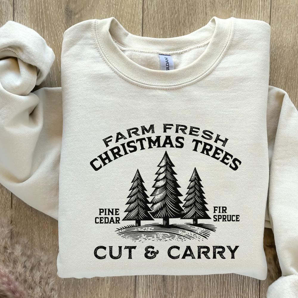 Farm Fresh Christmas Tree PNG, Merry Christmas Png - 300 DPI Design for