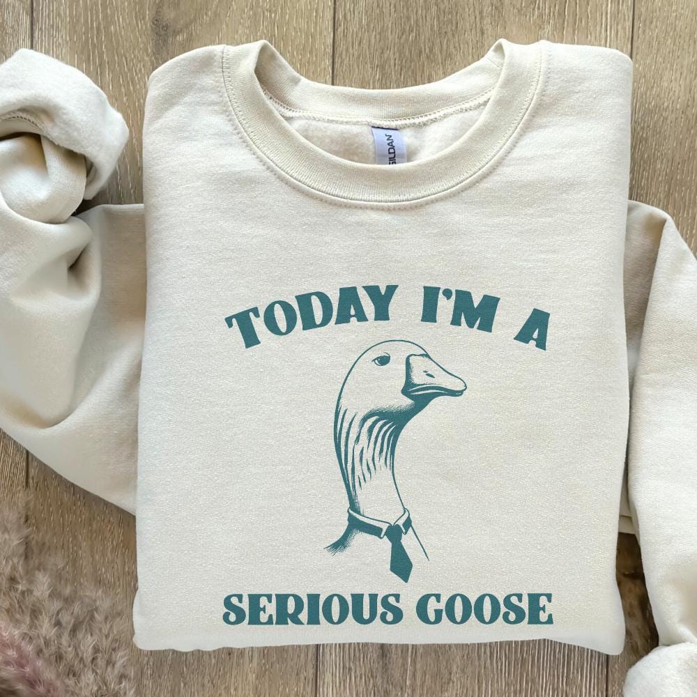 Serious Goose PNG, Silly Goose Era - 300 DPI Design for T-Shirt