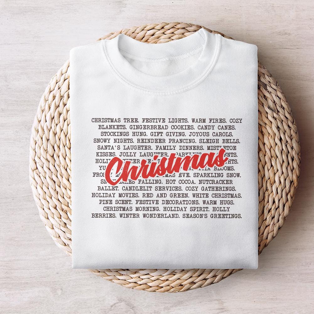 Christmas Words PNG, Merry Christmas png - 300 DPI Design for T-Shirt