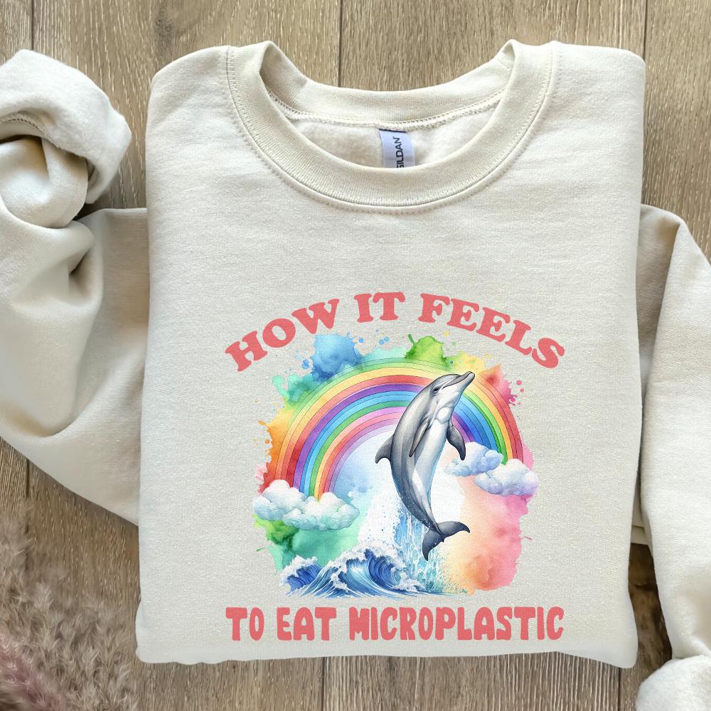 How it Feels to Eat Microplastic PNG, Sarcastic Download Art - 300 DPI