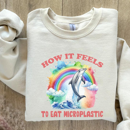 How it Feels to Eat Microplastic PNG, Sarcastic Download Art - 300 DPI