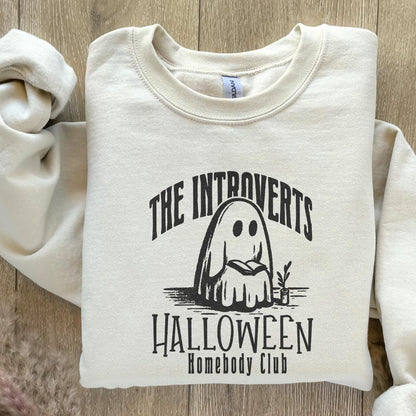 Vintage Halloween Homebody Club PNG, Retro Mid Century Modern Introvert