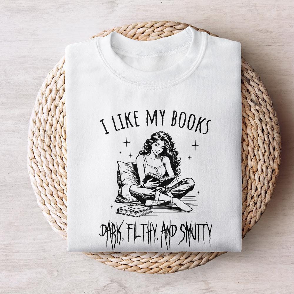 Dark Filthy Smutty Books PNG, Trendy Bookish Art - 300 DPI Design for