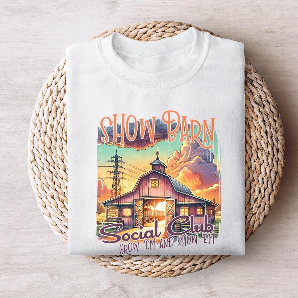 Show Barn Social Club PNG, Stock Show PNG - 300 DPI Design for T-Shirt