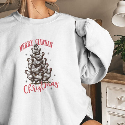 Merry Cluckin' Christmas Png, Christmas Farmhouse Png - 300 DPI Design