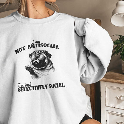 Selectively Social Antisocial PNG, Funny Trendy Introvert Design - 300