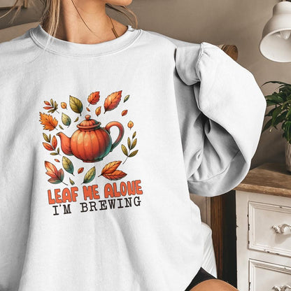 Leaf Me Alone PNG, Funny Fall Sublimation - 300 DPI Design for T-Shirt