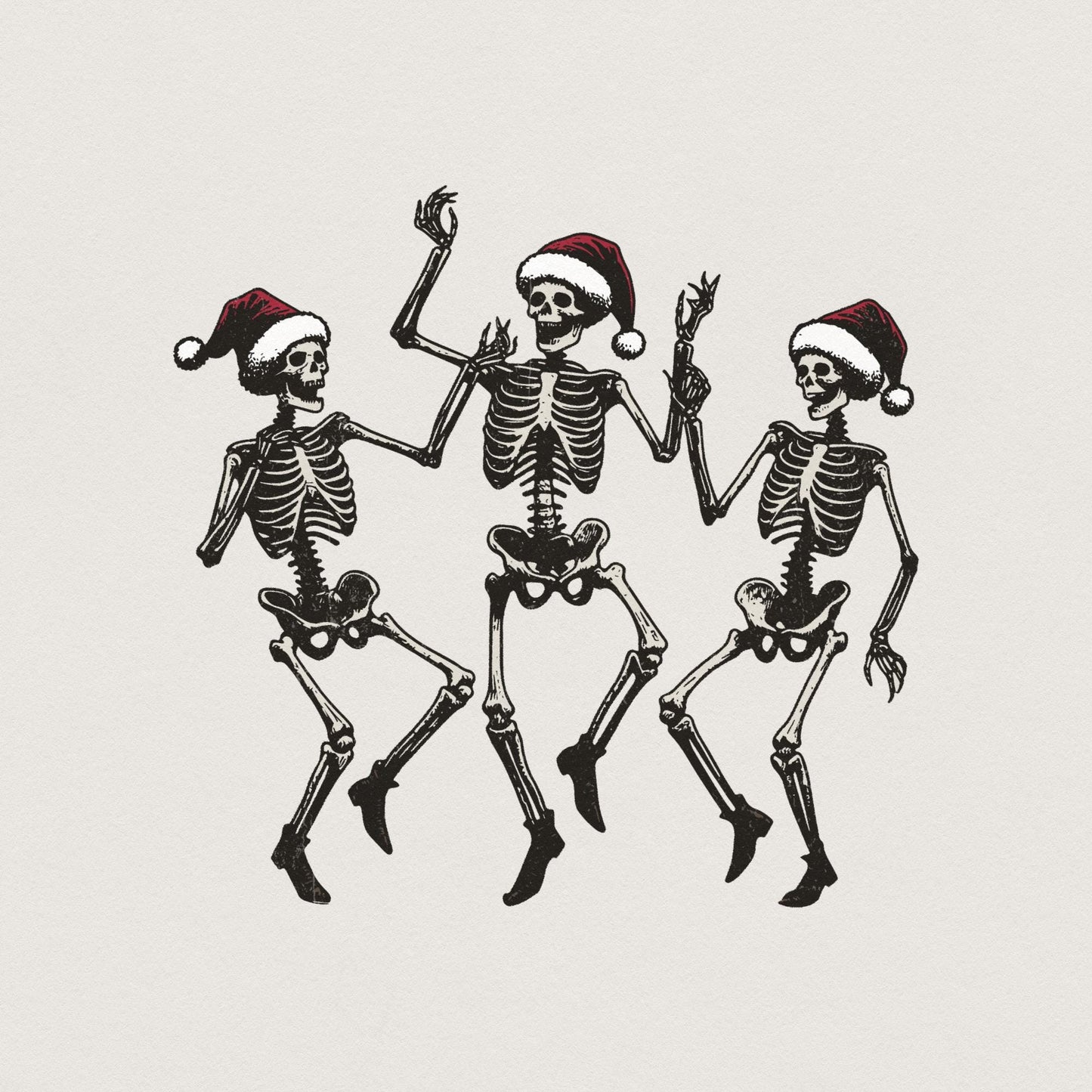 Dancing Skeleton Christmas PNG, Christmas Skeleton Dance - 300 DPI Design