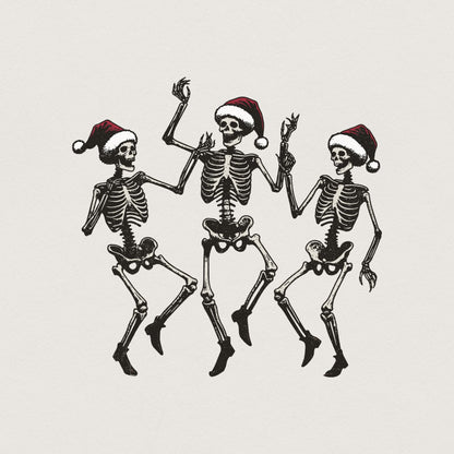Dancing Skeleton Christmas PNG, Christmas Skeleton Dance - 300 DPI Design