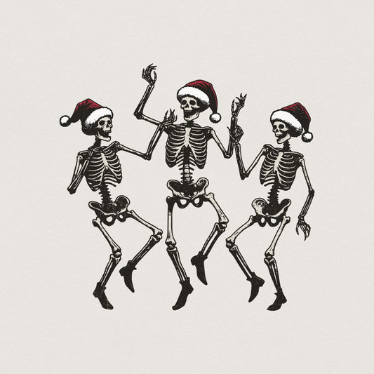 Dancing Skeleton Christmas PNG, Christmas Skeleton Dance - 300 DPI Design