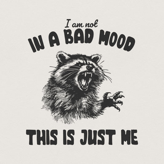 Retro Raccoon PNG, Sarcastic Sublimation Design - 300 DPI Design for