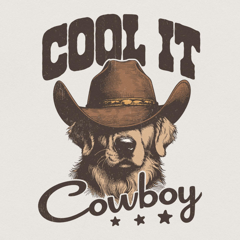 Cool It Cowboy Western PNG, Digital Download - 300 DPI Design for T-Shirt