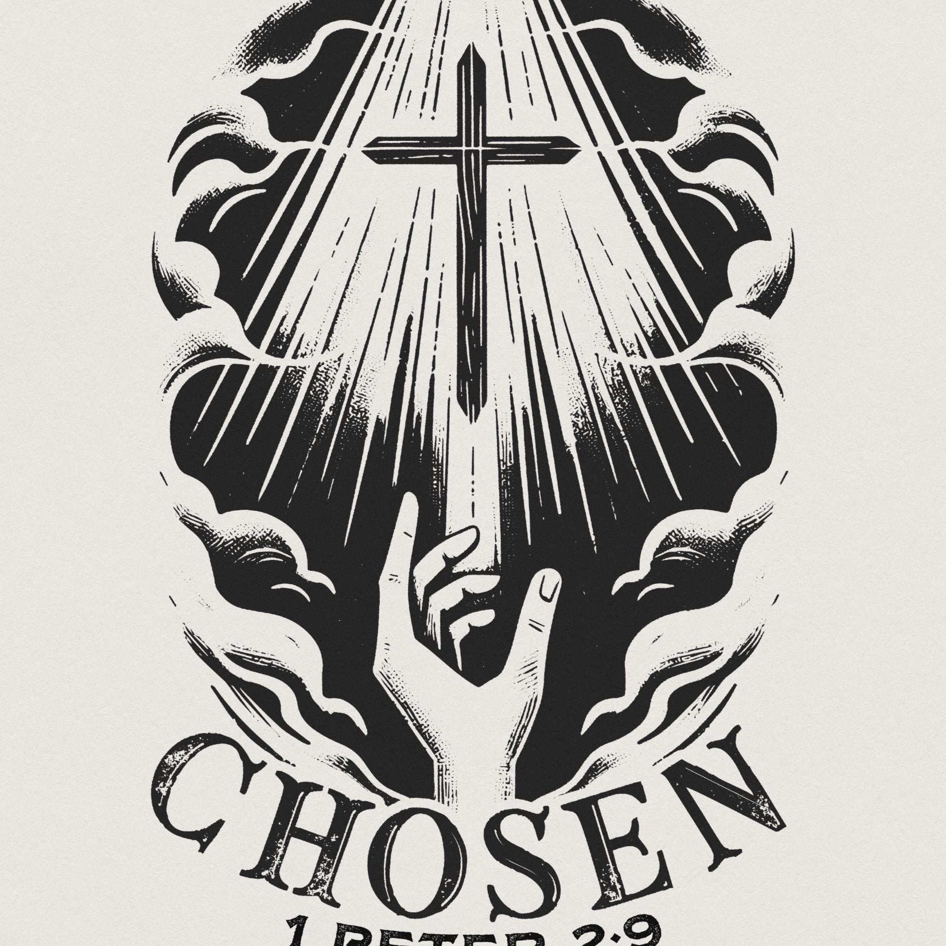 Chosen PNG, Christian png - 300 DPI Design for T-Shirt
