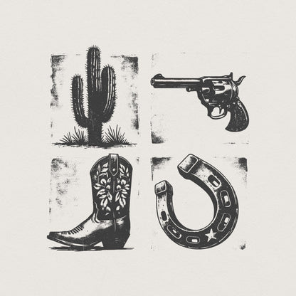 Western PNG Design, Poker Cards - 300 DPI Design for T-Shirt