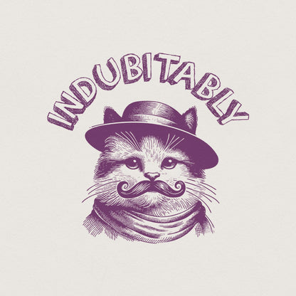 Indubitably Cute Vintage Gentleman cat, Handdrawn Style kitty - 300 DPI