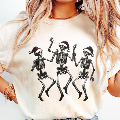 Dancing Skeleton Christmas PNG, Christmas Skeleton Dance - 300 DPI Design